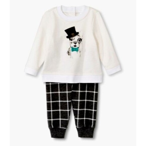Cherokee 2-pc Fleece Outfit  Baby Boys 3-6 months  NWT  Dapper Dog Infant - Picture 1 of 4